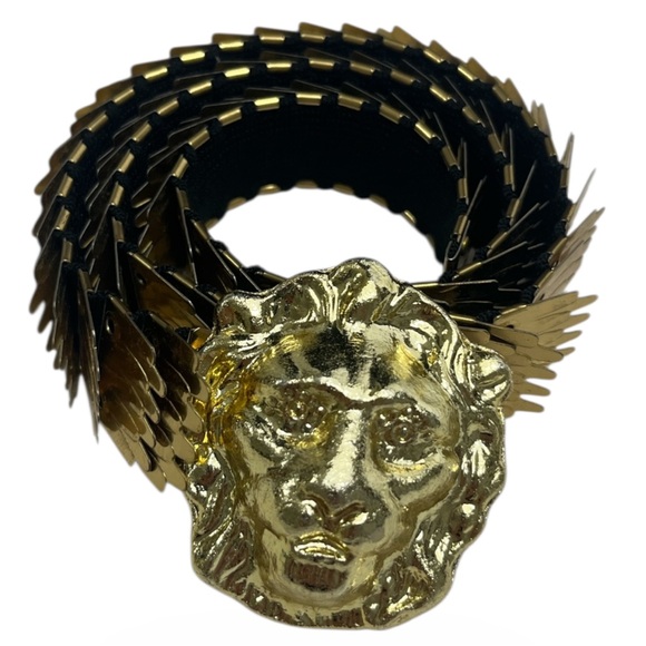 Vintage Gold Lion Head Stretch Belt main image 4